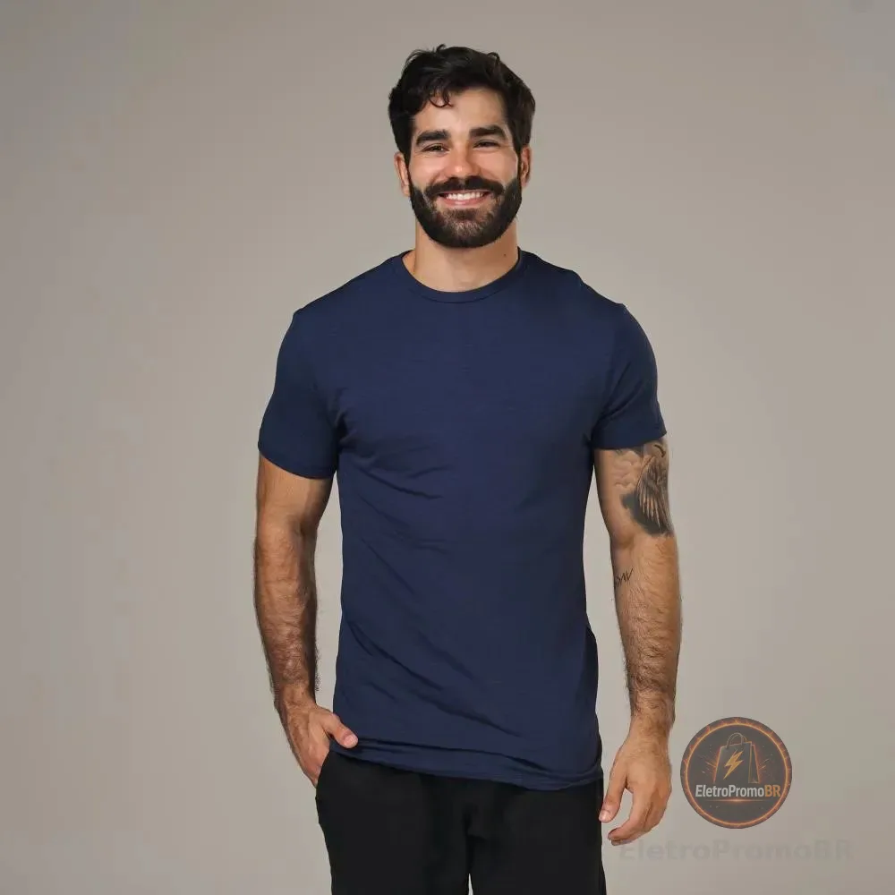 Camiseta Tech T-shirt Lupus Back Alpha Azul Marinho M