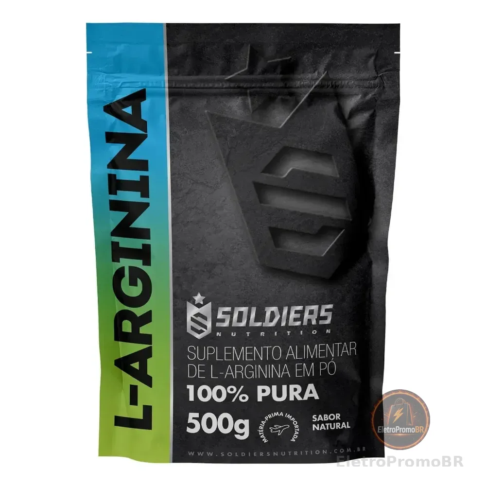 Arginina Em Pó 500g 100% Pura Soldiers Nutrition Performance E Recuperação Muscular Sem Sabor