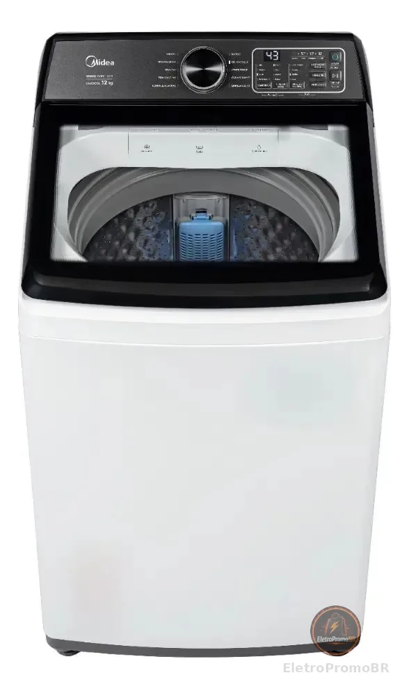 Máquina De Lavar Roupas 12kg Branca Midea Wave Impeller Branco