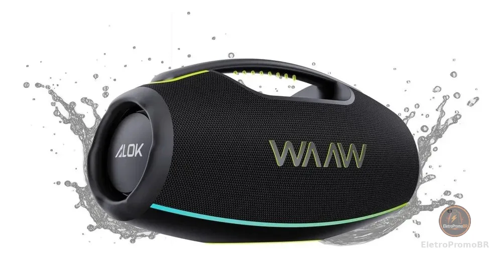 Caixa De Som Speaker Bluetooth Waaw Hyperboom 1000 Preto 127/220v