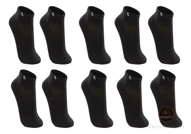 Kit Com 10 Pares De Meia Curta Algodão Adulto Lupo