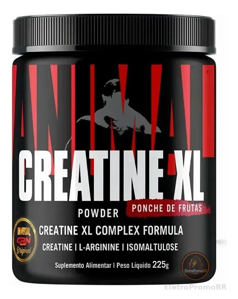 Creatina Animal Xl 225g Sabor Ponche de Frutas Universal Nutrition