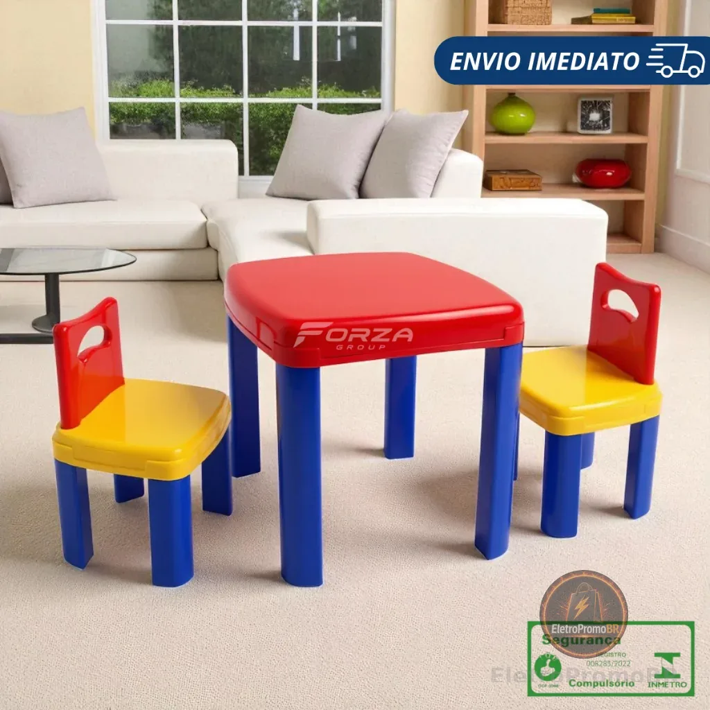Mesinha de Brinquedo Infantil Com Mesa e Cadeira Didatica Para Meninos e Meninas
