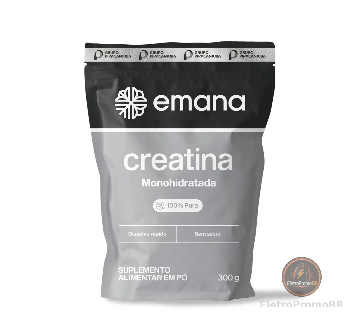 Emana Creatina Monohidratada 100% Pura Sem Sabor Micronizada - 300g