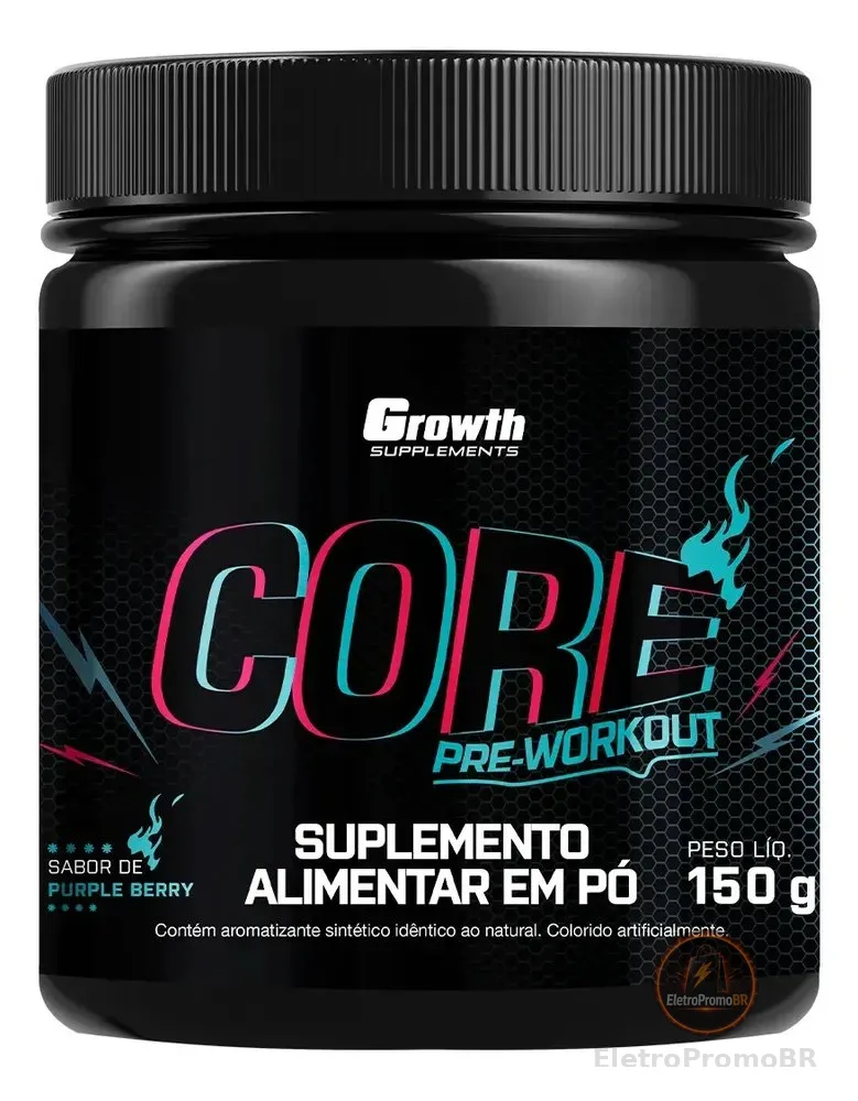 Pré Treino Core 150g Growth Supplements Purple Berry