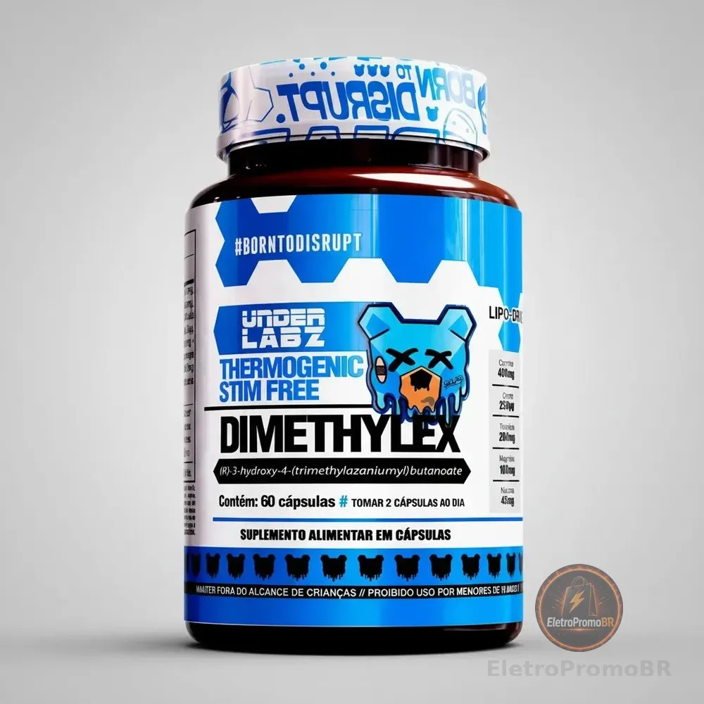 Termogênico Under Labz Dimethylex Stim Free S/ Cafeína 60cps Sem Sabor