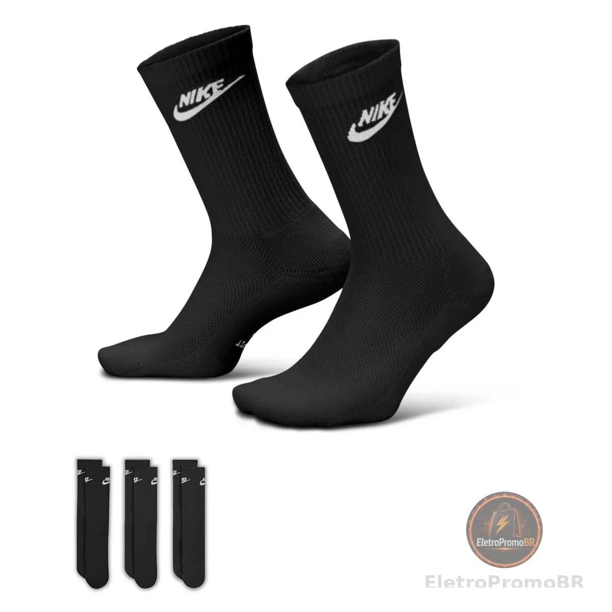 Meia Nike Everyday Elevate (3 Pares) Unissex