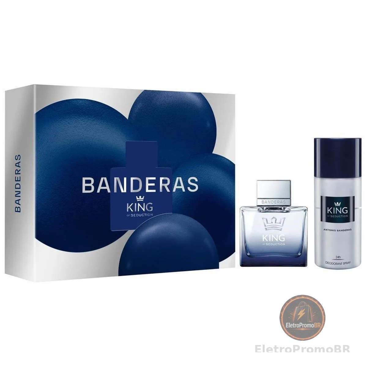 Kit Perfume Masculino Banderas King of Seduction 1 Eau de Toilette de 100ml + 1 Desodorante spray