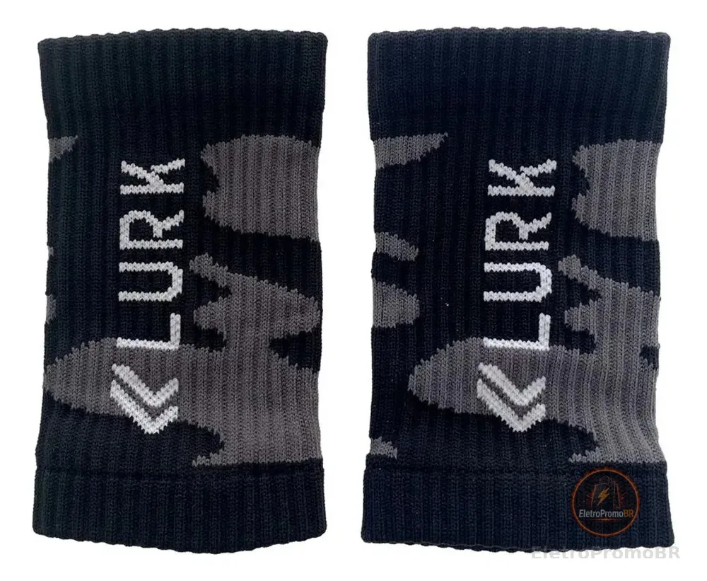 Munhequeira Canelada Lurk Treino Cross Tênis Beach Tênis Cor Camo Cinza Tamanho Único