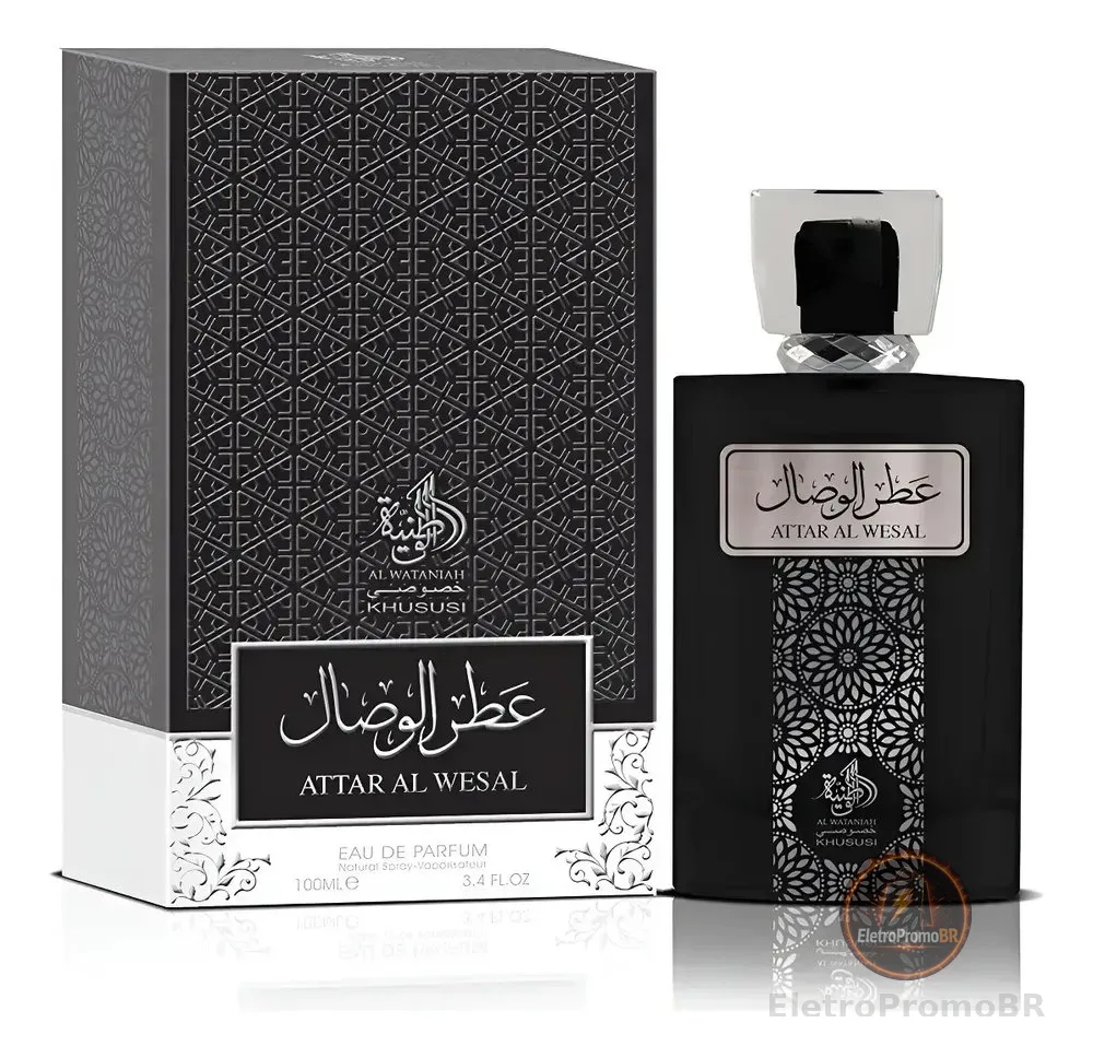 Perfume árabe attar al wesal árabe masculino 100 ml Hannity Cosmeticos