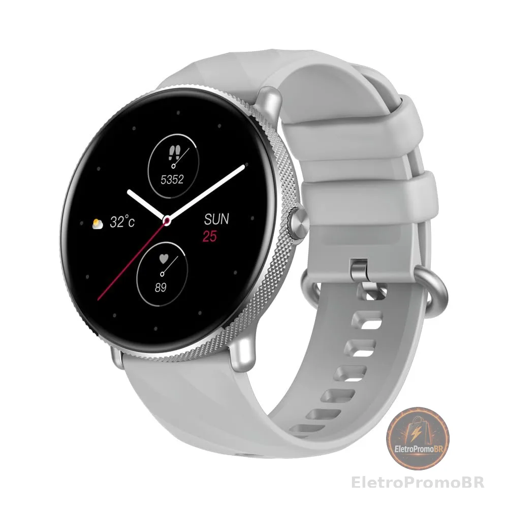 Zeblaze Relógio inteligente GTR 3 Pro, 1,43 "HD SmartWatch para homens Mulheres, modos esportivos IP68 à prova d'água/100+, pedômetro, Android Smart Watch for Android iOS (Prata)
