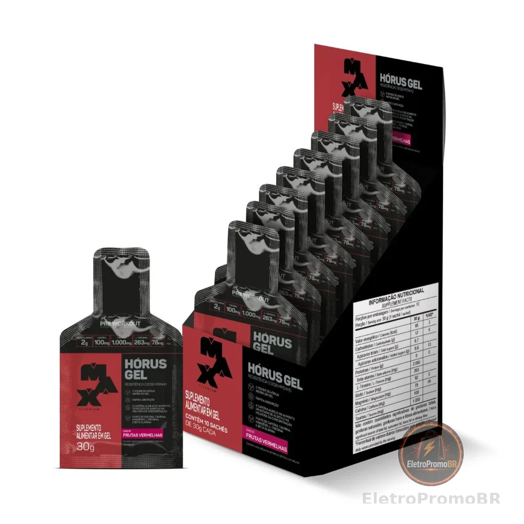 Gel Horus DIsplay com 10 Saches Max Titanium