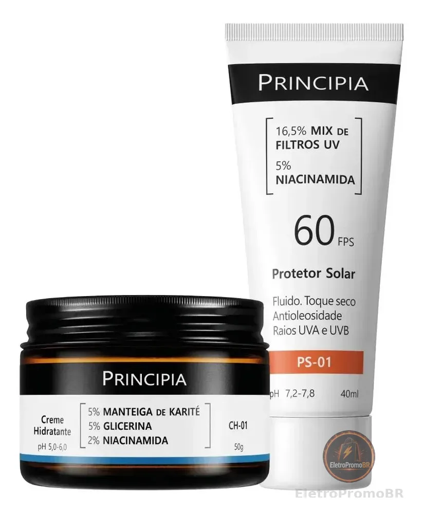 Principia Kit Hidratação E Proteção Facial Ch-o1 + Ps-01 Todo Tipo De Pele Dia/noite