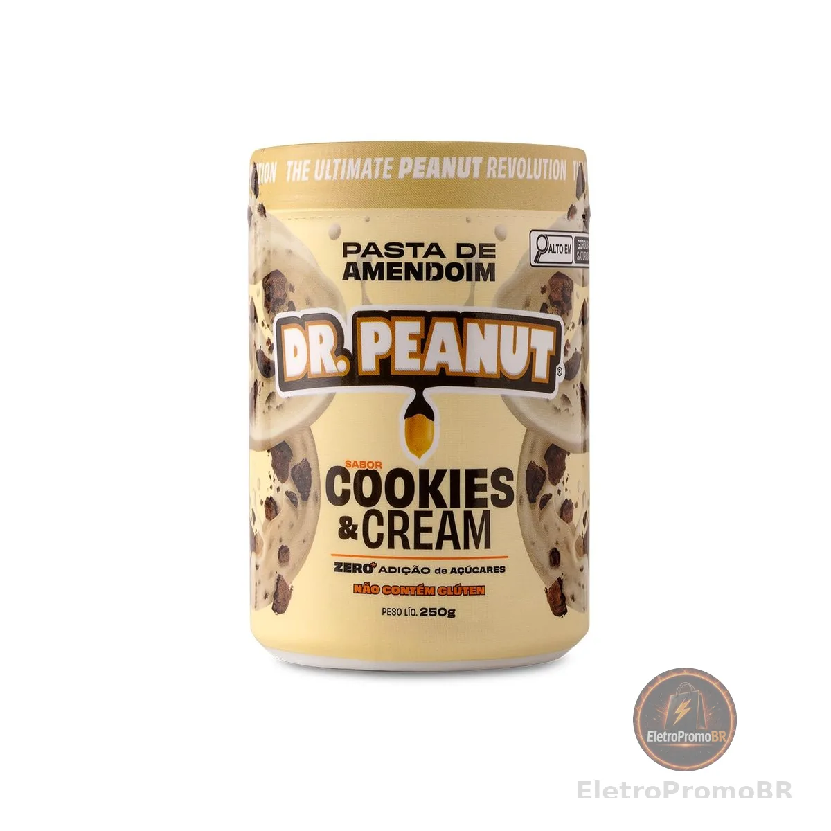 DR. Peanut Pasta de Amendoim Cookies and Cream 250G - Com Whey Protein