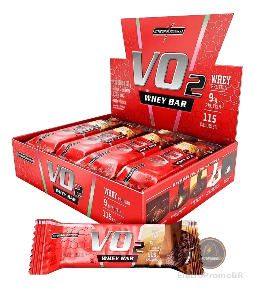 Suplemento en barra Integralmédica VO2 Proteína sabor coco 12 Unidades 30g