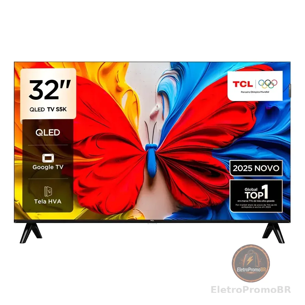 Smart Tv 32 Polegadas Fhd 32s5k Qled Dolby Audio Tcl