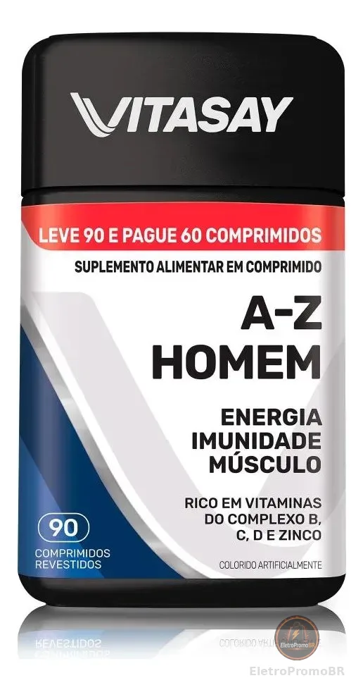 Suplemento Alimentar Vitasay A-z Homem 90 Comprimidos Sem Sabor