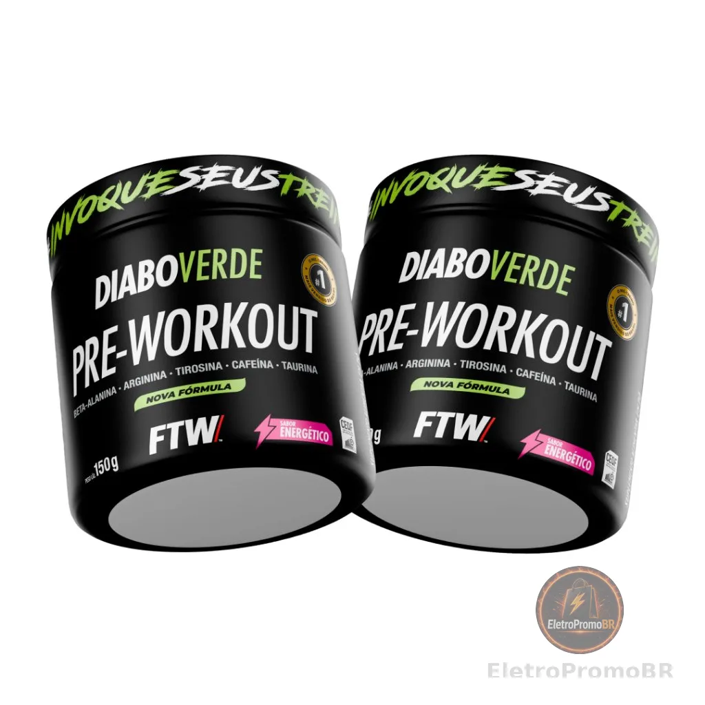 Kit 2x Pré Treino Diabo Verde Pre-Workout 150g - FTW
