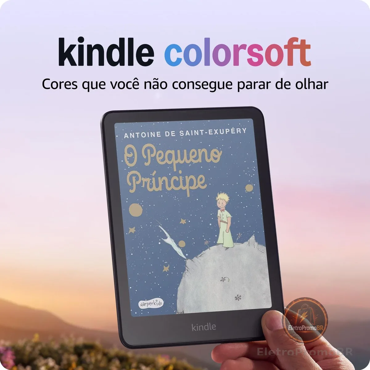 Apresentamos o Kindle Colorsoft (16 GB) - Com tela colorida e temperatura de luz ajustável - Cor Preta