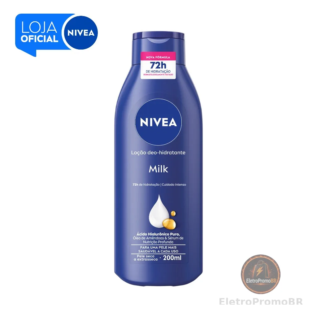 NIVEA Loção Hidratante Milk Pele Seca a Extrasseca 200ml