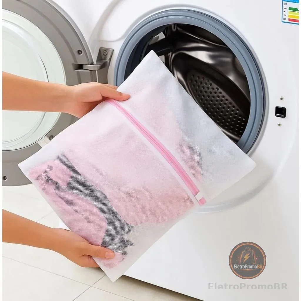 Sacos de Lavar Roupa com Ziper Lavadora Max Clean Saco para Maquina de Lavar Protege Roupas