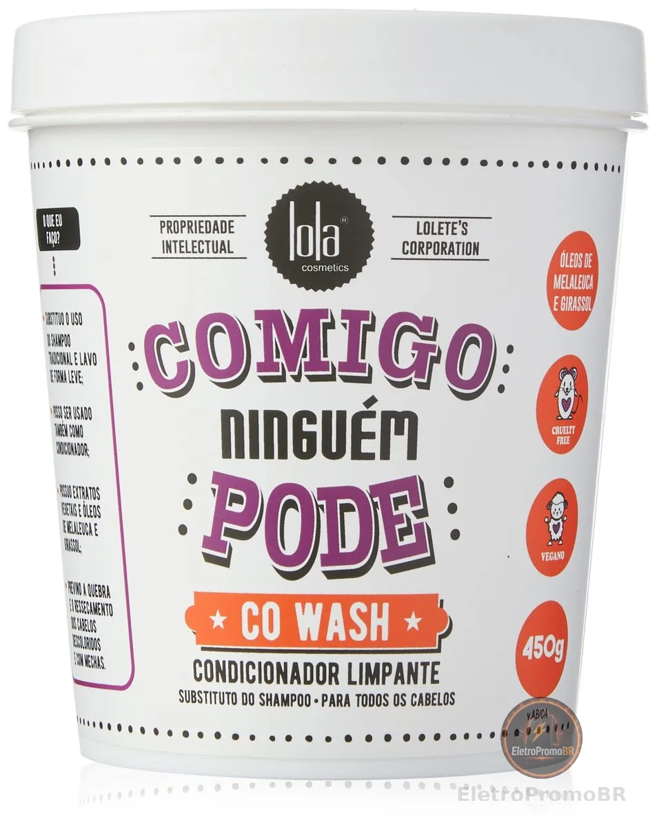 Comigo Ninguém Pode Condicionador Limpante 450g, Lola Cosmetics