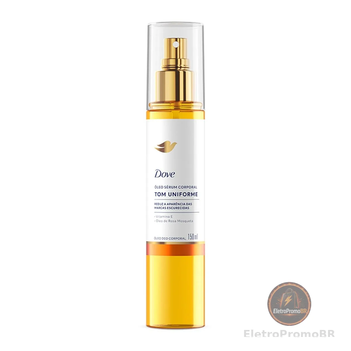 Dove Óleo Corporal Sérum Tom Uniforme Vitamina E e Óleo de Rosa Mosqueta 150ml