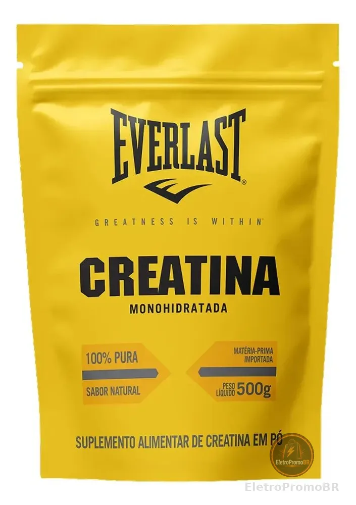 Creatina Monohidratada 500g 100% Pura - Everlast