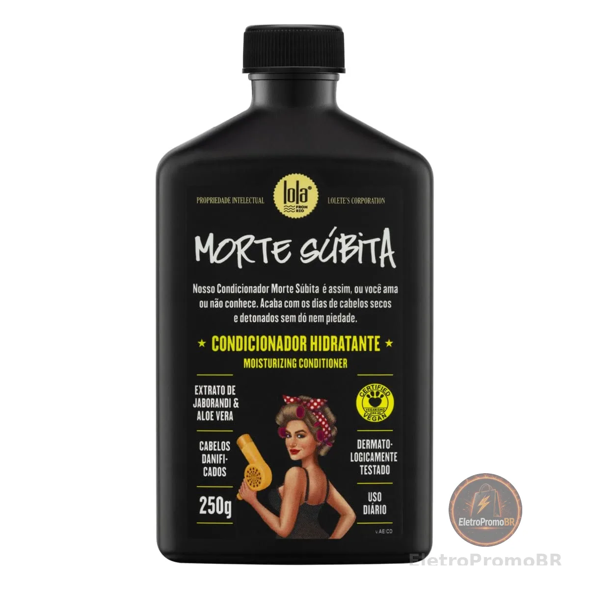 Lola From Rio - Morte Subita - Condicionador hidratante para todos os tipos de cabelos secos e danificados, vegano, sem crueldade, sem parabenos, sem sulfatos, 250 g