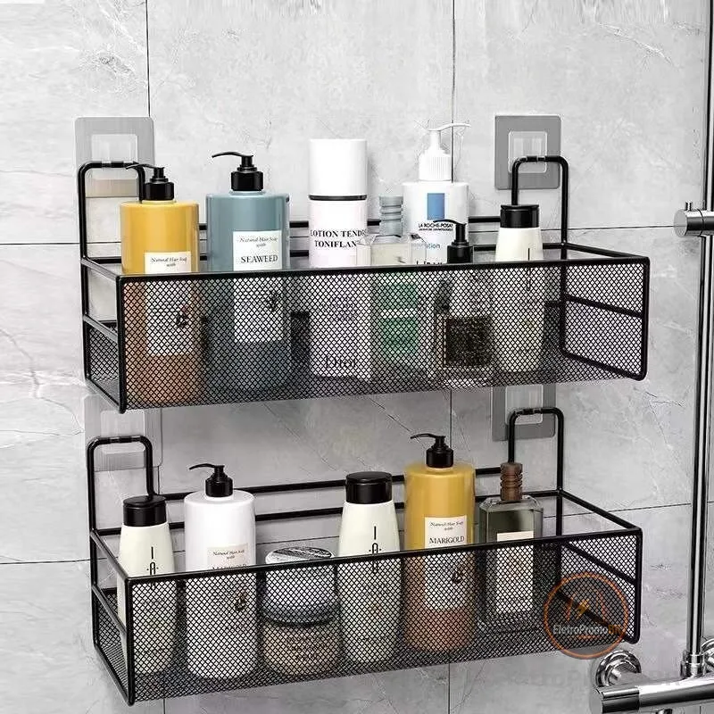 Kit Prateleiras Suporte Organizador De Parede Para Banheiro Cozinha lavanderia Shampoo E Sabonete Com Alto Adesivo