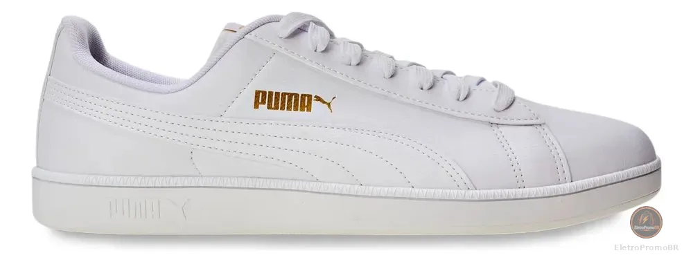 Tênis Casual Masculino E Feminino Up Puma Branco/dourado Geométrico 40 Br