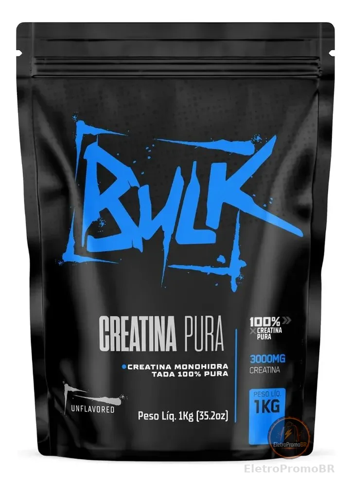 Creatina 1kg Monohidratada 100% Pura Bulk Nutrition