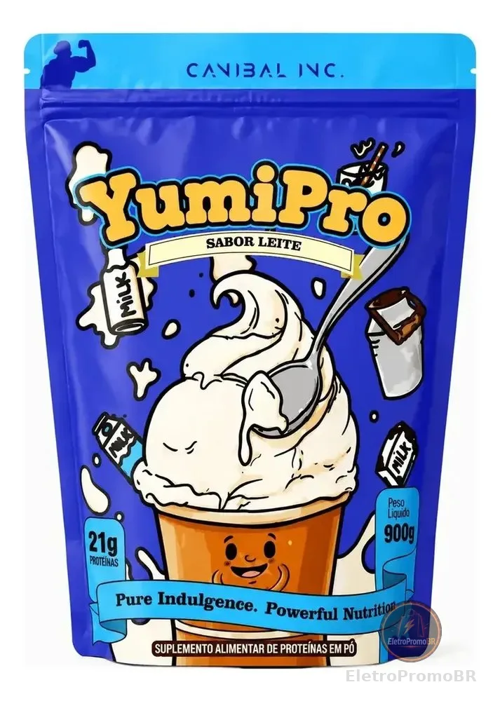 Yumi Pro 900g Canibal Whey Protein Concentrado 21g Protein Leite