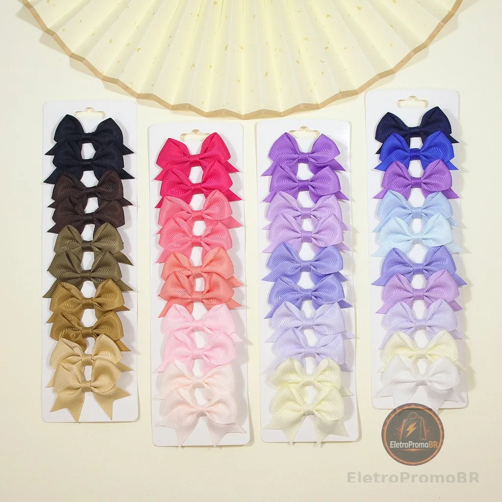10Pcs/Set Grosgrain Ribbon Bowknot Laço borboleta Clipes De Cabelo Para Meninas Headwear Acessórios Feitos À Mão ANJIN