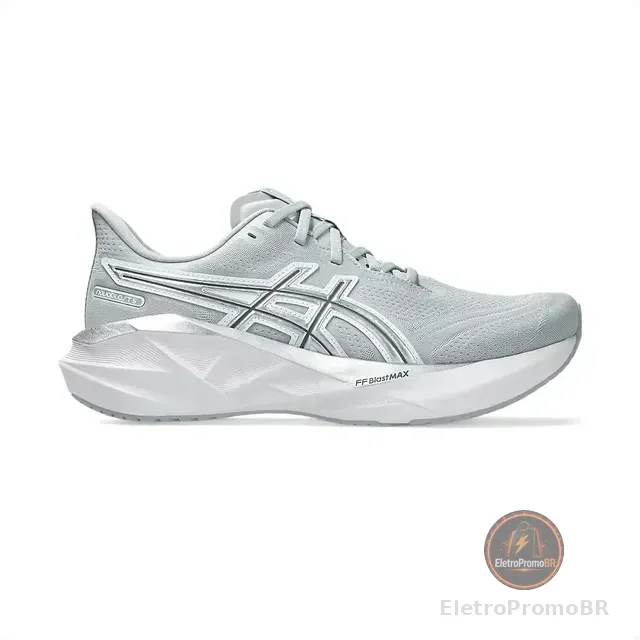 Tênis Asics Novablast 5 Atc Masculino Cinza E Prata