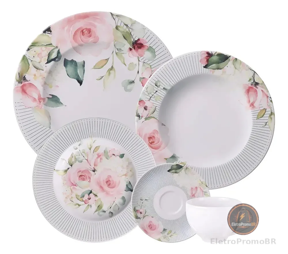 Aparelho De Jantar Tramontina Ornatta 20 Peças Branco