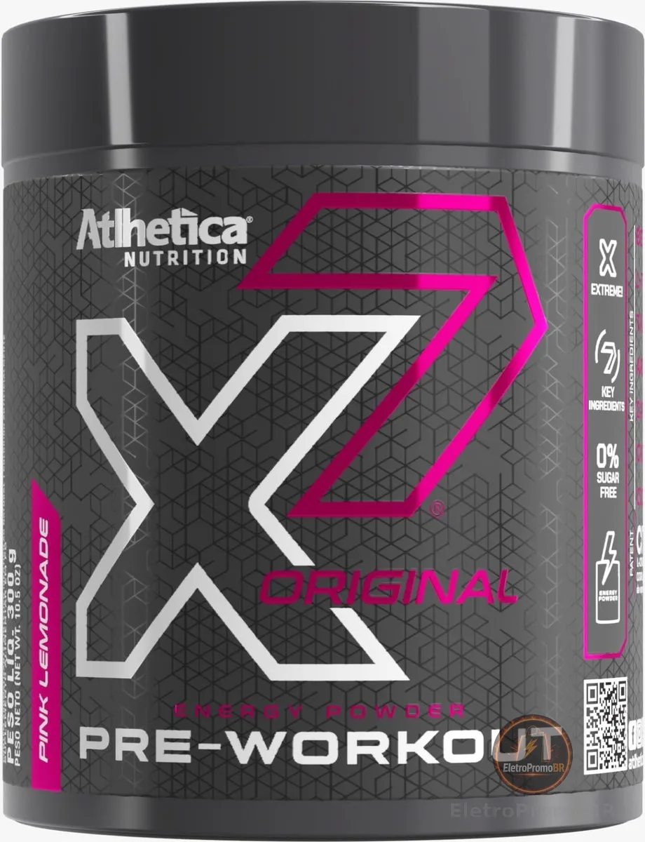 Atlhetica Nutrition X7 Original Pré-Treino em Pó, Pink Lemonade, 300g