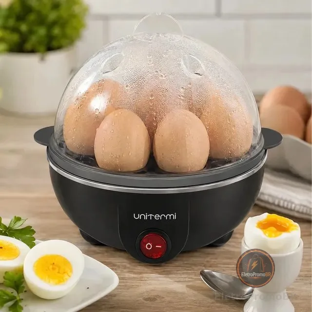 Cozedor De Ovos Elétrico Portátil Cozinha À Vapor Cor Preto 127v 50~60 Hz