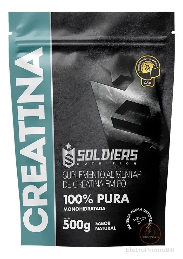 Creatina 500g Suplemento Monohidratada em pó 100% Pura - Soldiers Nutrition
