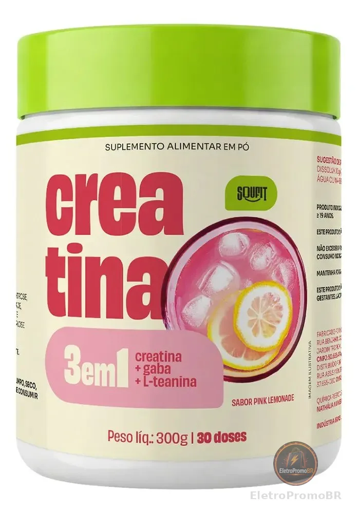 Creatina Monohidratada 300g Sabor Pink Lemonade Limonada Rosa