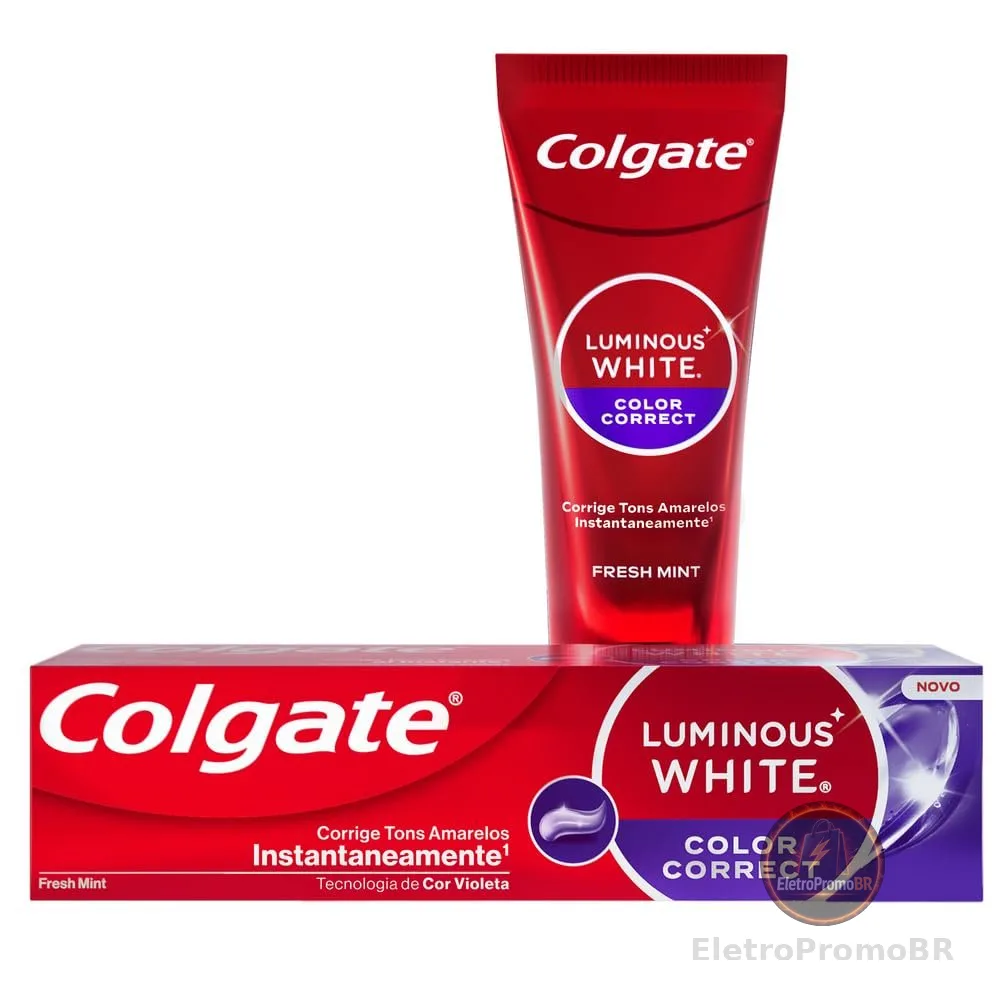 Colgate Luminous White Color Correct Creme Dental Clareador, 70g