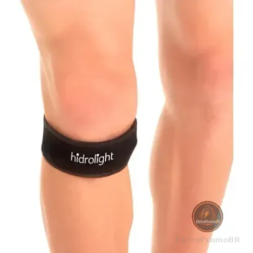 Faixa Sub Patelar Hidrolight Estabilizadora Compressão Preta Neoprene Preto