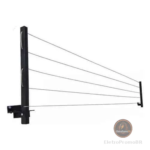 Varal Retrátil, Dobrável De Parede Em Aço, Cabo De Aço Encapado ENVIO IMEDIATO