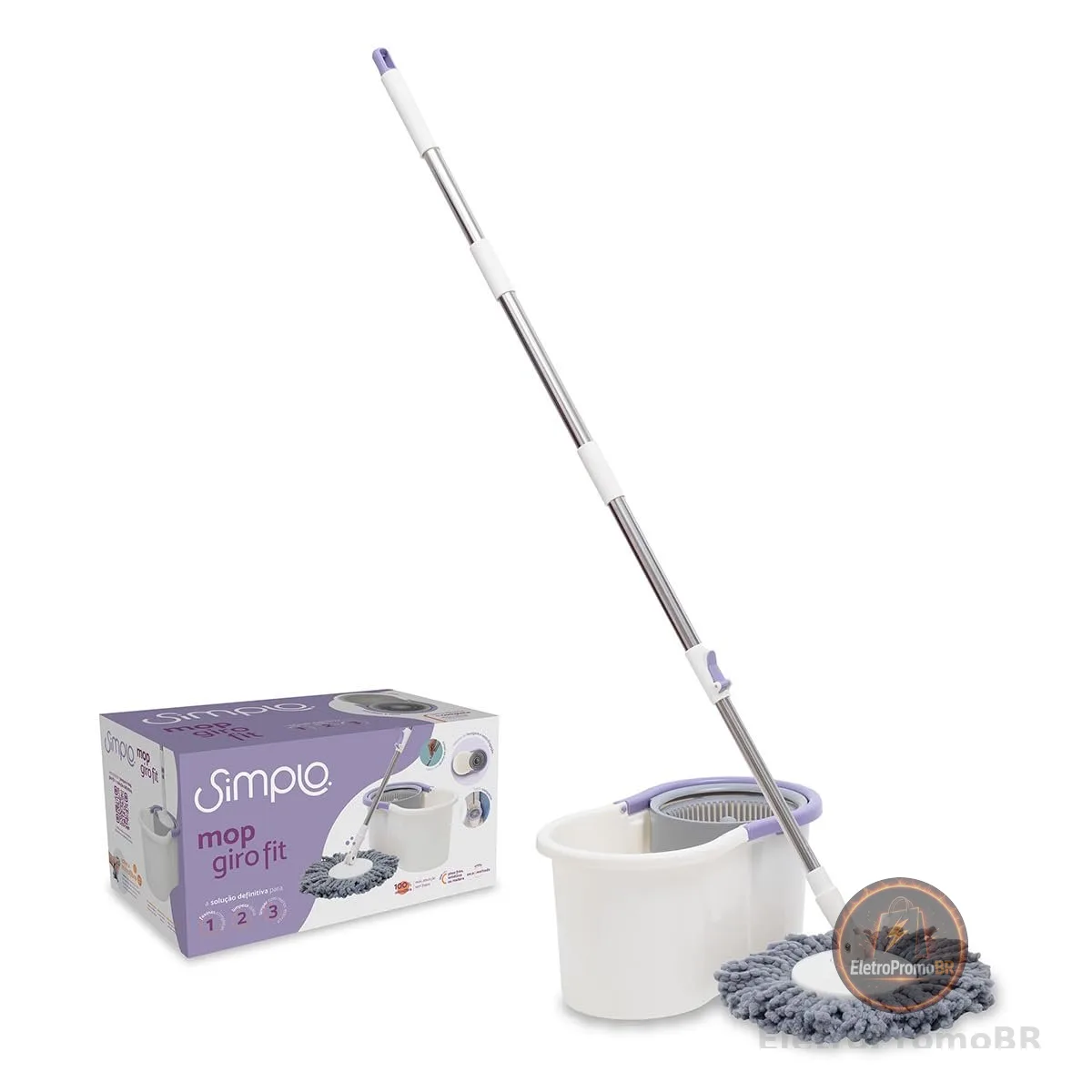 Simplo - Mop com Balde e Esfregão Giro Fit