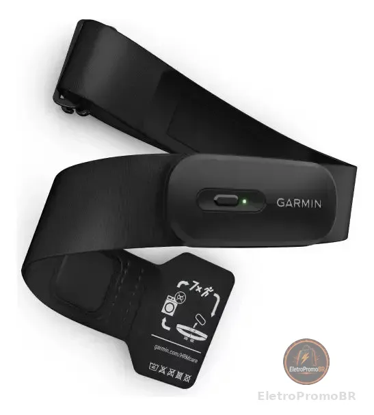 Monitor Cardíaco Peitoral Garmin Hrm-200 M/xl Preto M/xl
