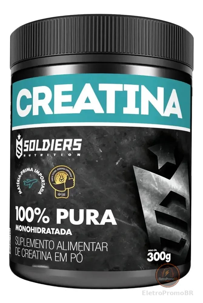 Creatina 300g Suplemento Monohidratada em pó 100% Pura - Soldiers Nutrition