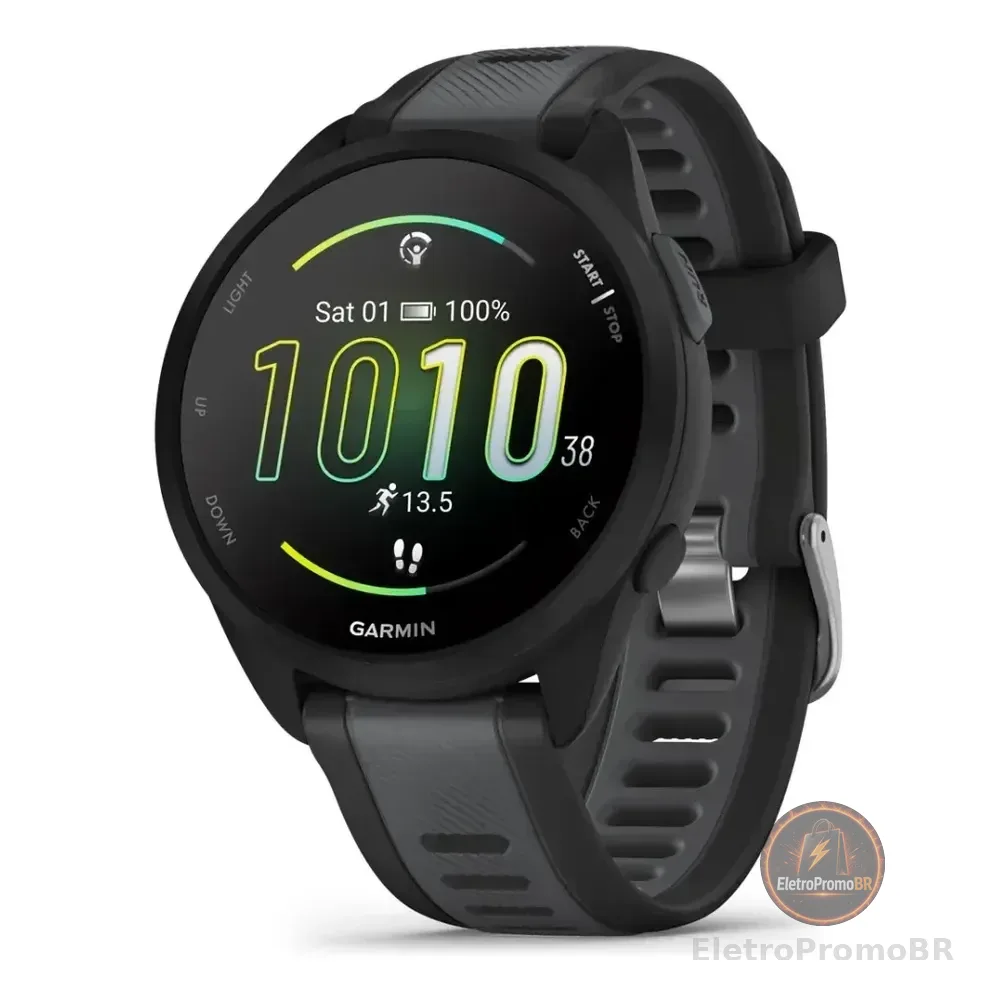 Smartwatch Relógio Garmin Forerunner 165 43mm Nf-e Preto