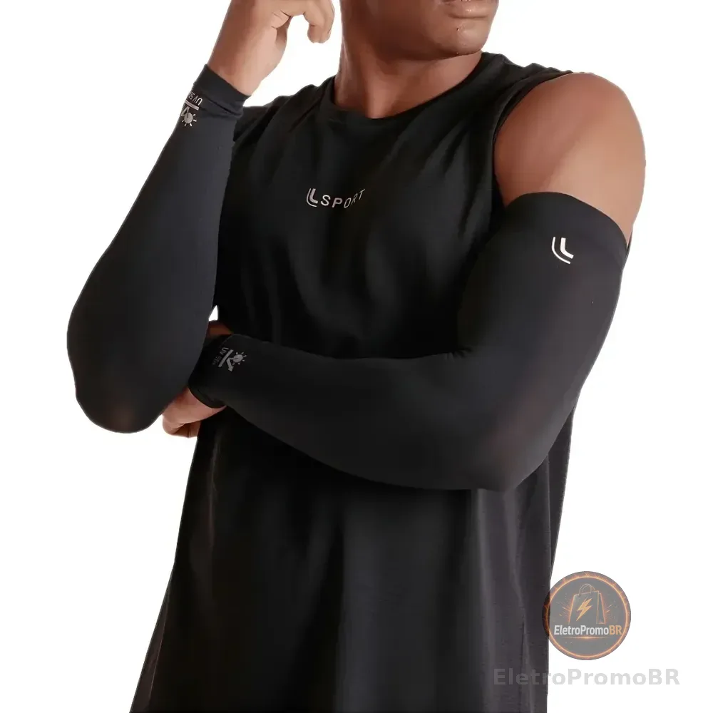 Manguito Unissex Proteção Uv Lupo Sport Cor Preto Tamanho G