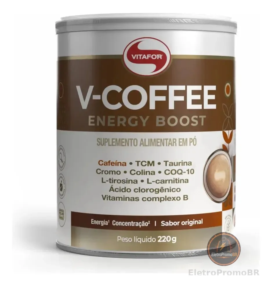 Suplemento V-coffee Energy Boost 220g Vitafor