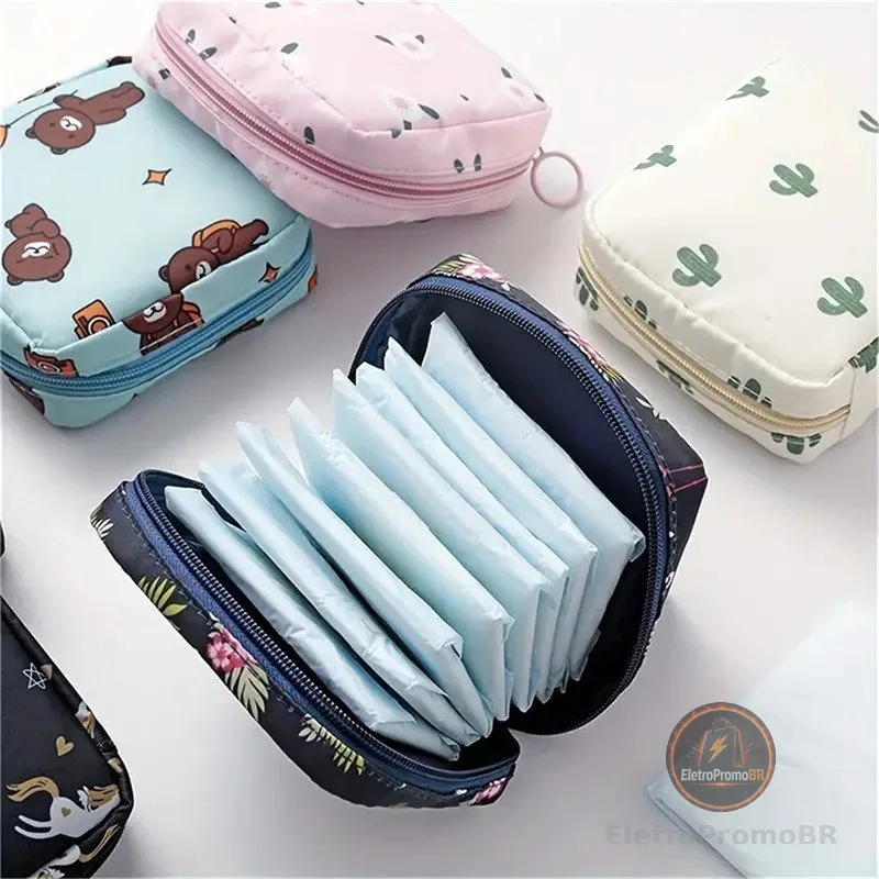 1/2/3/4 Peças Saco Bolsa Multifuncional de Absorvente Higiênico Viagem Guardanapo Armazenamento de Cosméticos